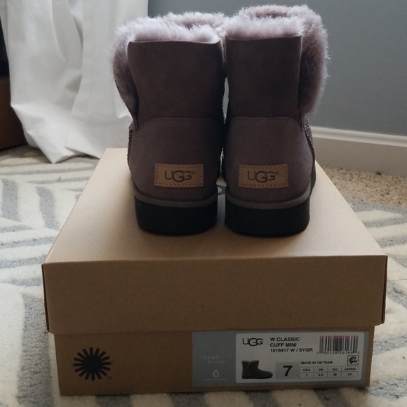 ugg classic cuff mini stormy grey